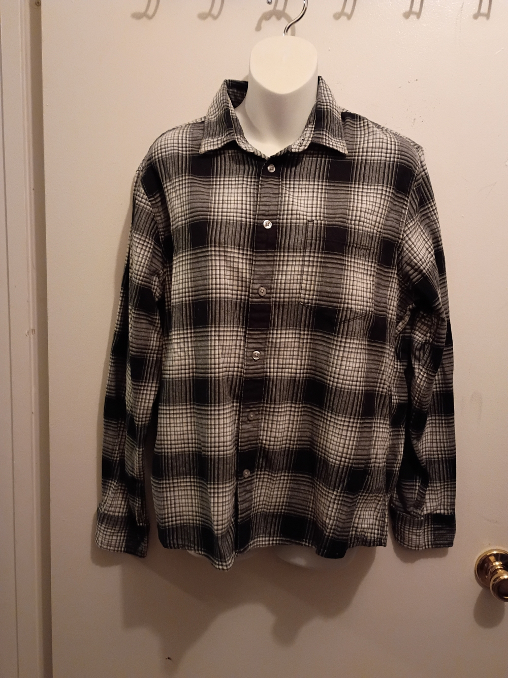 Apt. 9 Black & White Plaid Button-Down Shirt